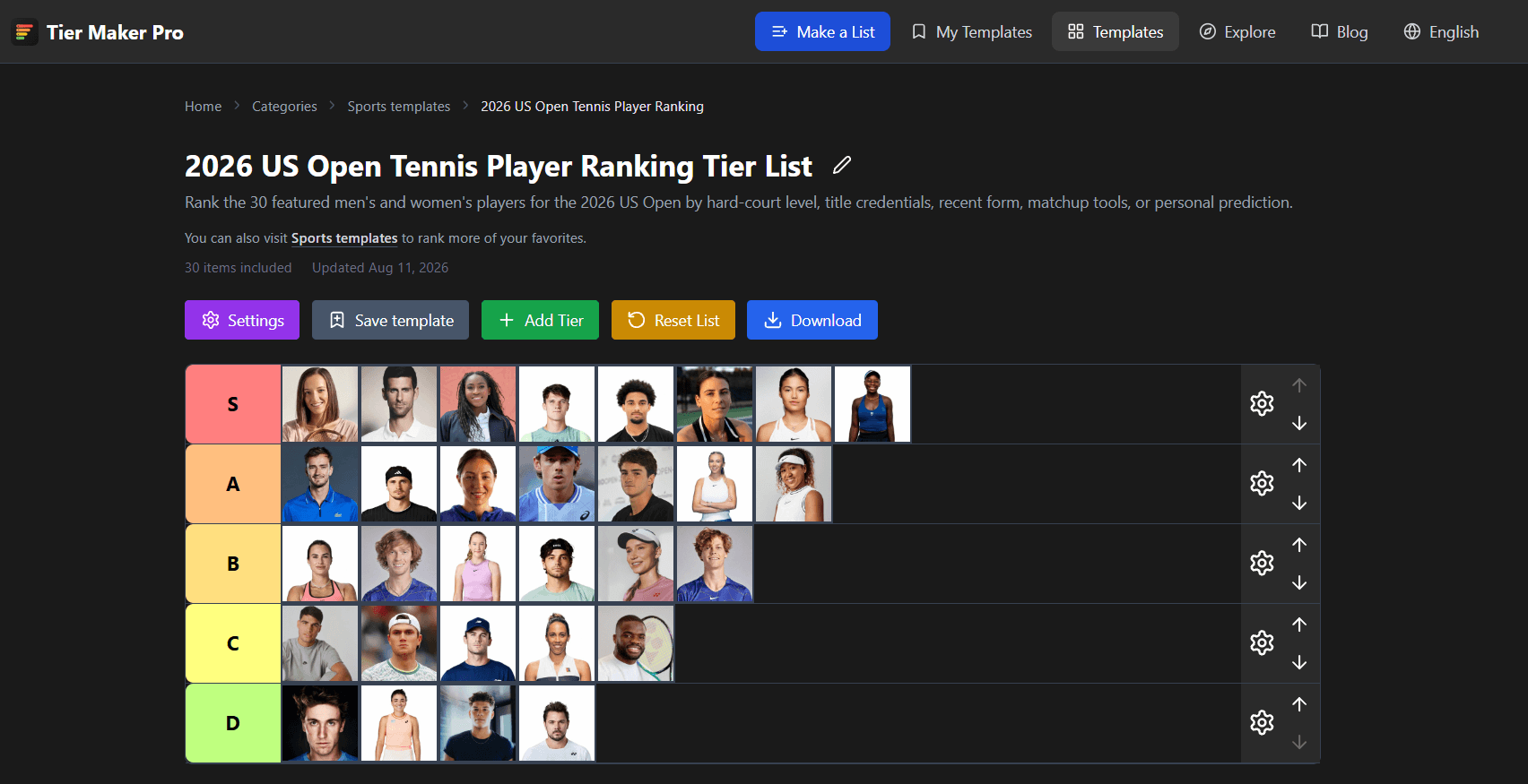 2026 US Open Tennis