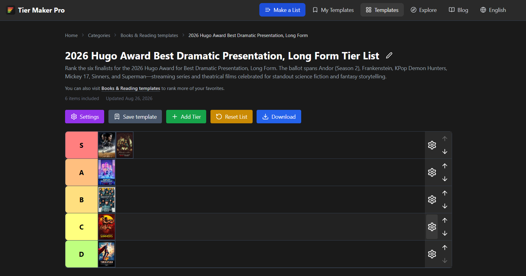 hugo award best dramatic presentation