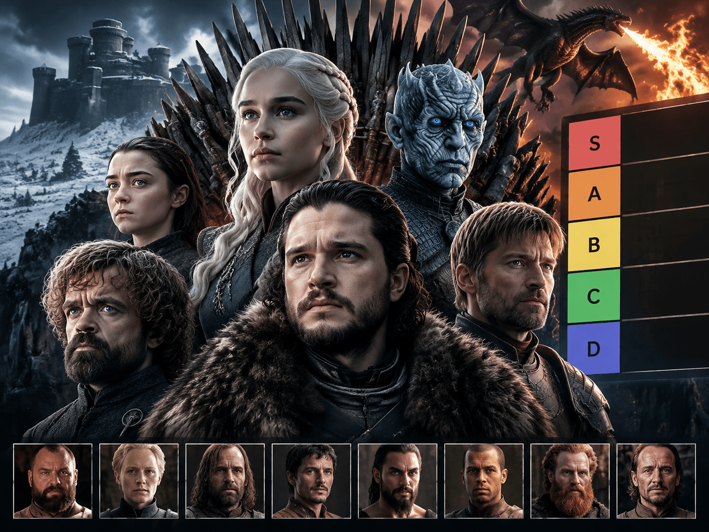 Game of Thrones characters tier list maker