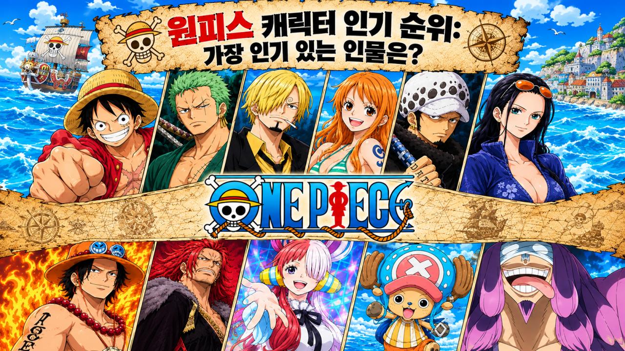 원피스 캐릭터 인기 순위: 가장 인기 있는 인물은?